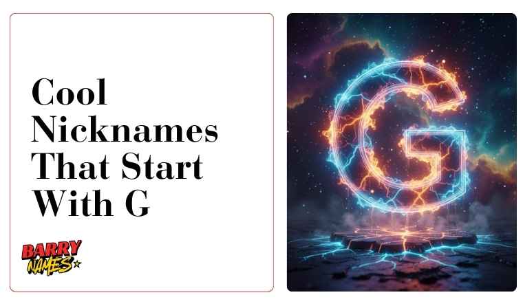 Cool Nicknames That Start With G