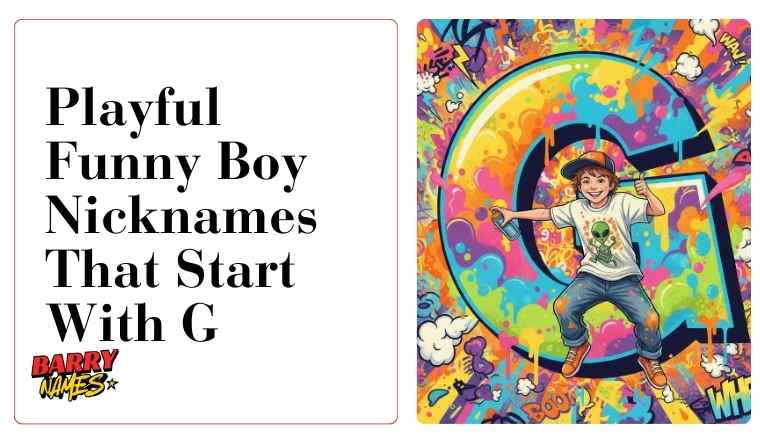 Playful Funny Boy Nicknames That Start With G