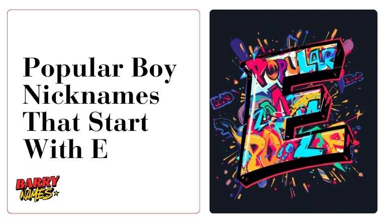 Popular Boy Nicknames That Start With E