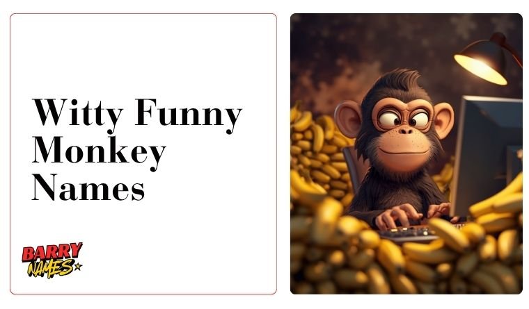 Witty Funny Monkey Names